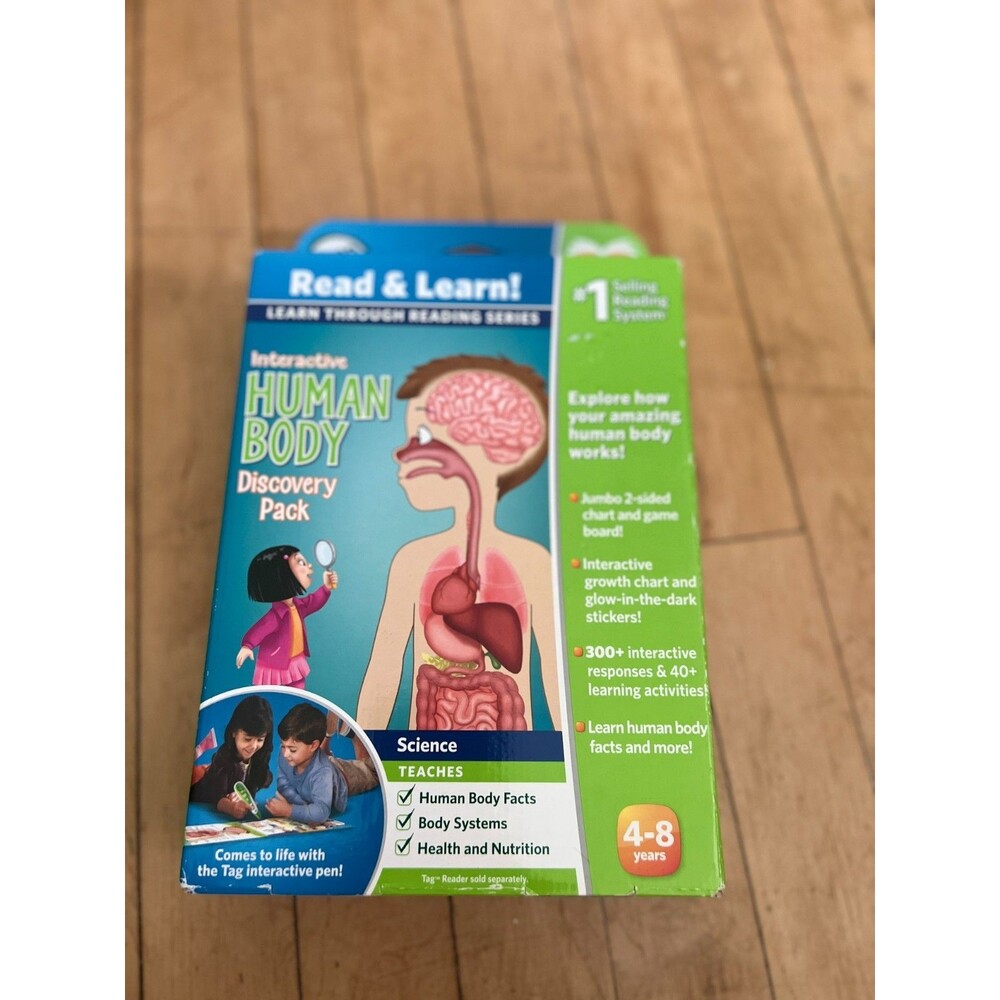 Leap Frog Tag Reading System Discovery Pack Interactive Human Body - New